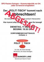 POLIT-TISCH LÜBBRECHTSEN 2020 abgesagt