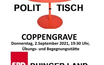 „POLIT-TISCH“ COPPENGRAVE, DONNERSTAG, 2.9.2021